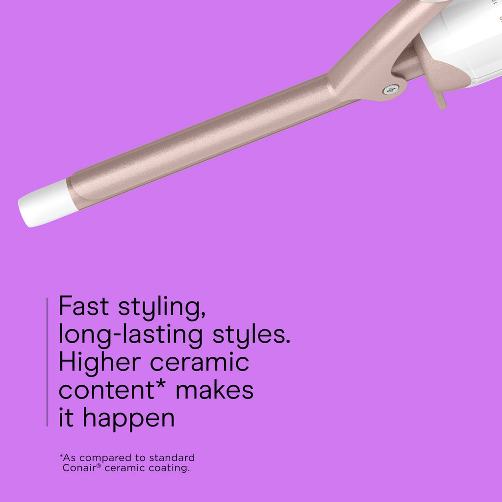Conair Curling Iron, Double Ceramic, 1/2-in. Barrel, White/Rose Gold Jansha Store