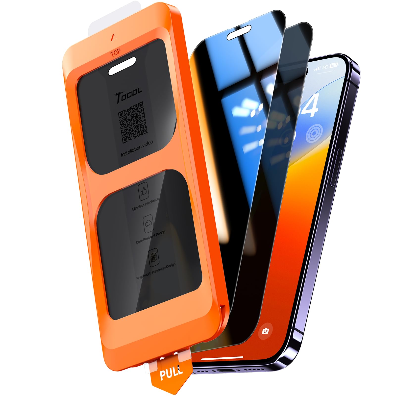 TOCOL for iPhone 17 Pro Max Screen Protector, Easy Installation Jansha Store