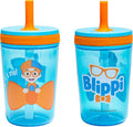 Zak Designs Blippi Kelso Toddler Cups For Travel or At Home, 2-Count Durable Plastic Sippy Cups With Leak-Proof Design is Perfect For Kids (Blippi), 15 Ounces (Pack of 12) Jansha Store