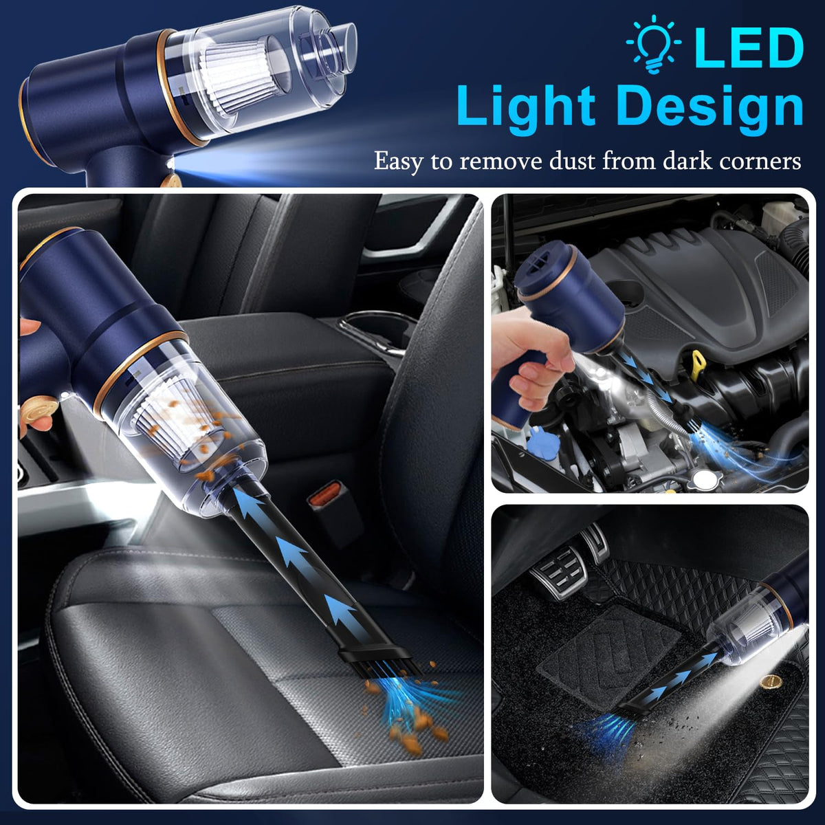 KMM Handheld Car Vacuum Cleaner, Hand Held Vacuum & Air Duster Jansha Store