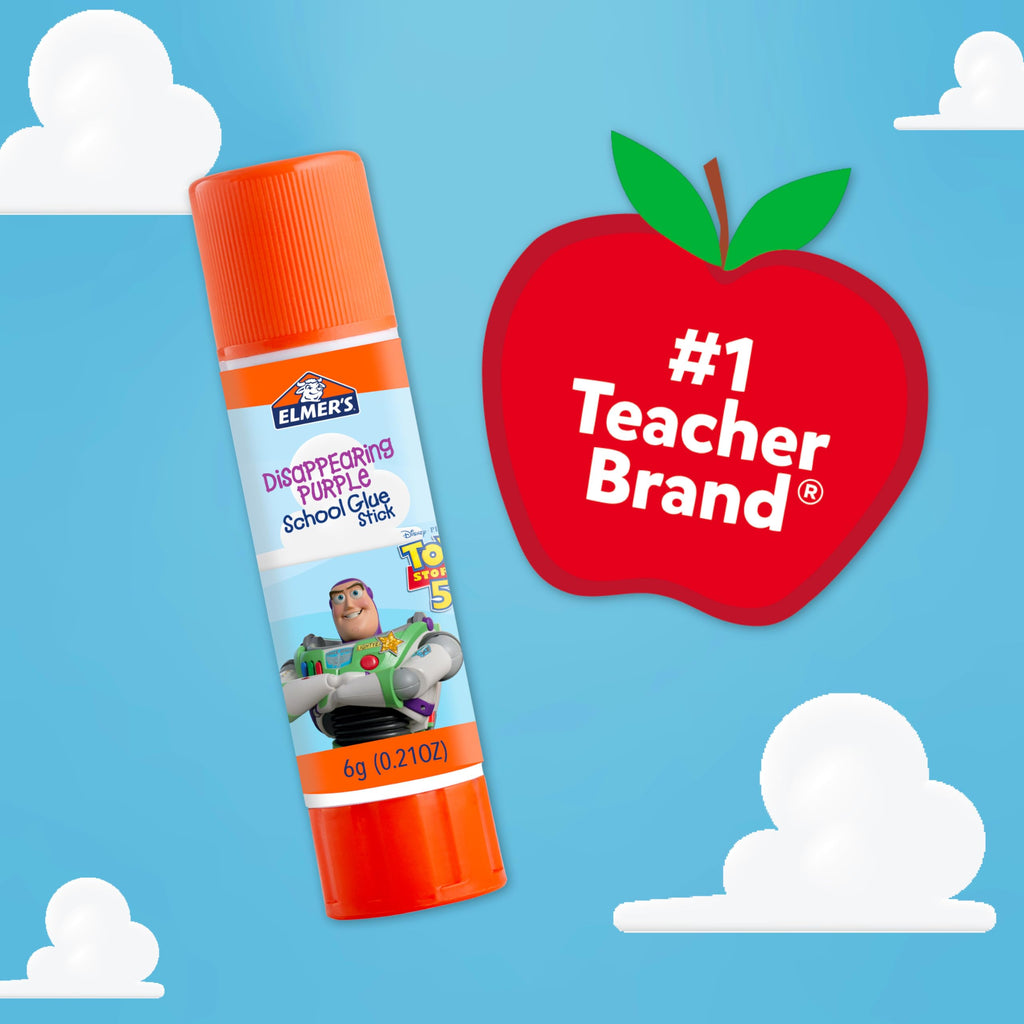 Elmer's Disappearing Purple School Glue Sticks, Washable, 6 Grams, 12 Count - Arts & Crafts, Poster, Projects, Back to School, #1 Teacher Brand Jansha Store
