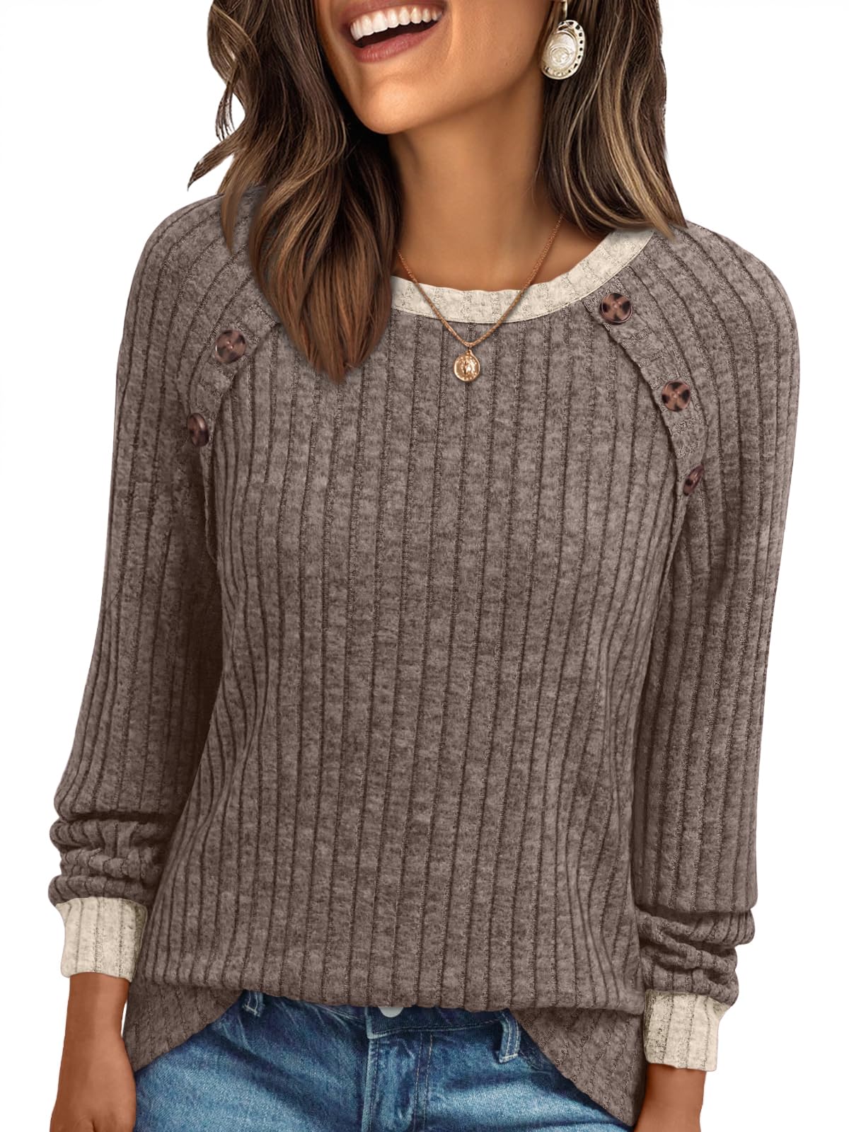 AUTOMET Womens Long Sleeve Shirts Fall Sweaters Business Casual Tops Blouse Jansha Store
