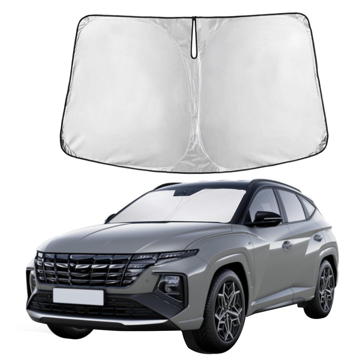 Autovir Windshield Sun Shade, Foldable Car Window Shades, 280T Visor Shade Jansha Store