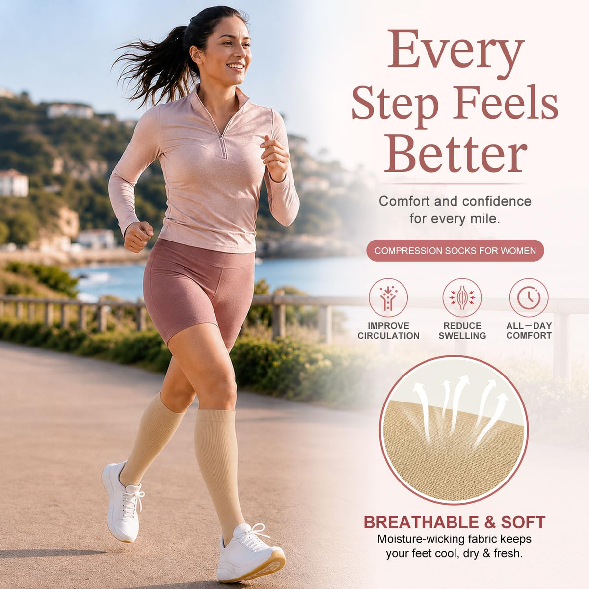 Laite Hebe 4 Pairs-Compression Socks for Women&Men Circulation-Best Support for Nurses,Running,Athletic Jansha Store