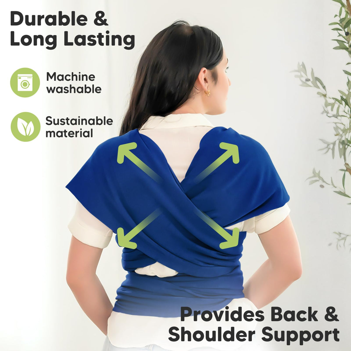 KeaBabies Baby Wrap Carrier, All in 1 Original Baby Carrier, Trendy Black Jansha Store