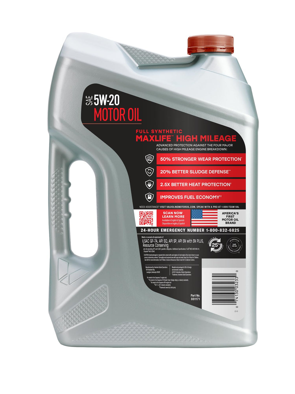 Valvoline MaxLife High Mileage 5W-30 Synthetic Blend Motor Oil 5 Quart Jansha Store