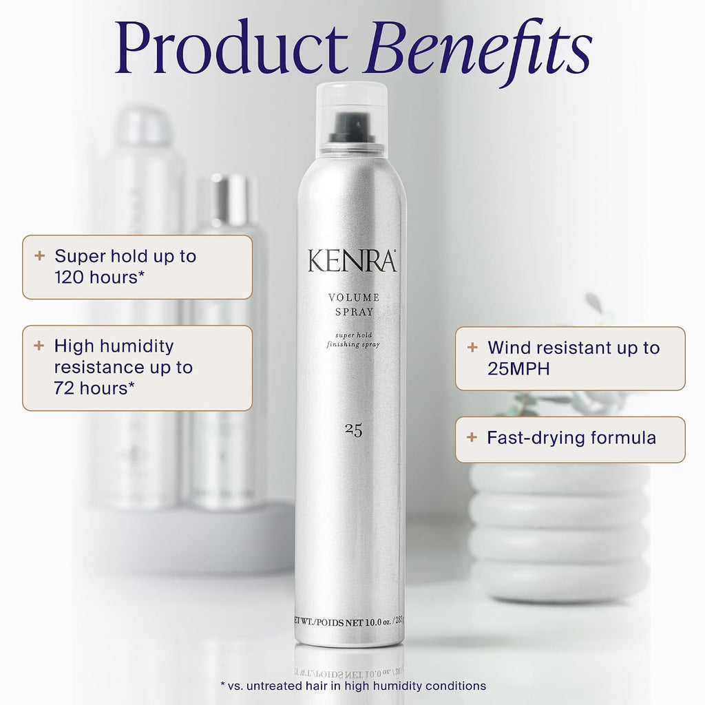 Kenra Professional Volume Spray 25 | Super Hold Finishing & Styling Hairspray | Flake-free & Fast-drying | Wind & Humidity Resistance | All Hair Types Jansha Store