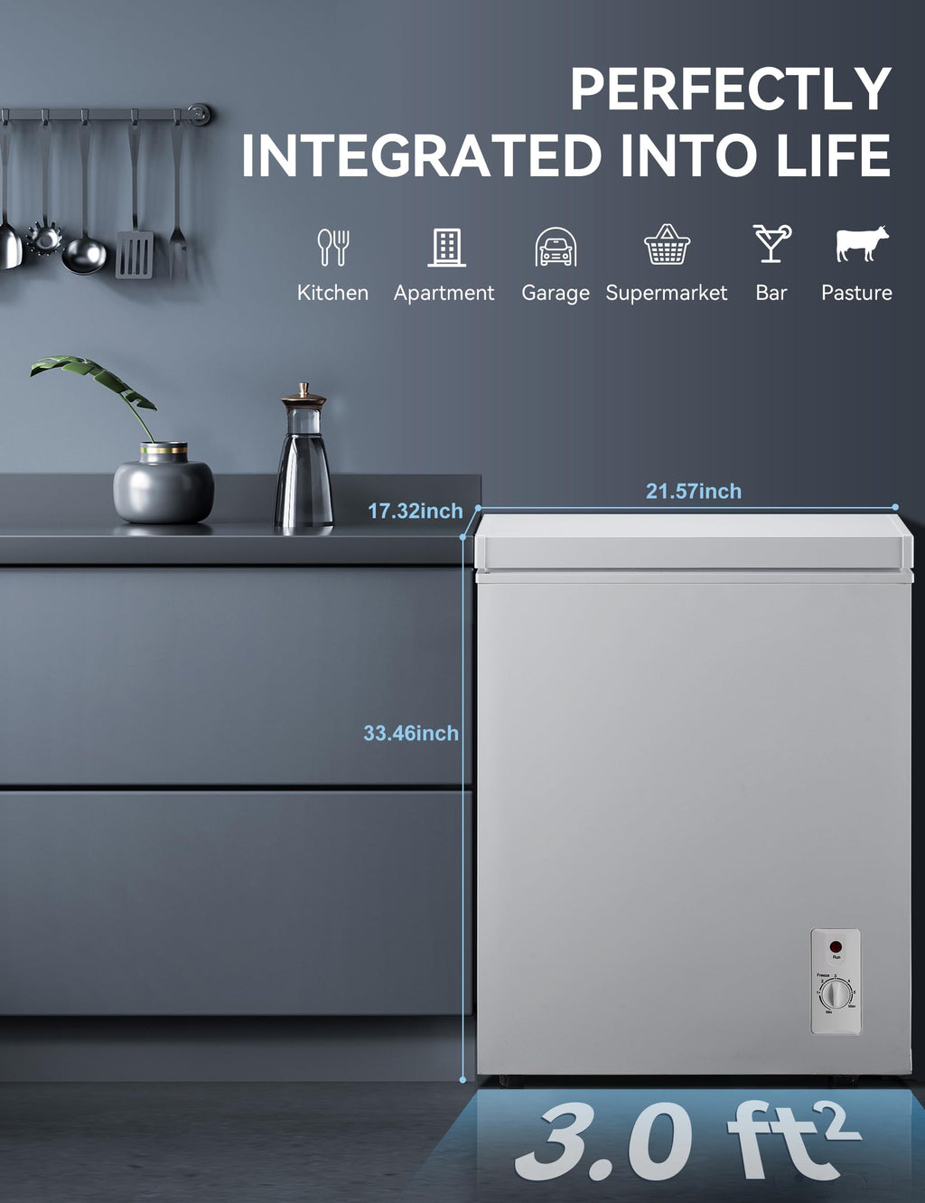 7.0 Cu Ft Chest Freezer - Energy Saving Quiet Top Open Door Mini Freezer Adjustable 6 Thermostat - Compact Small Deep Freezer w/Removable Basket and Defrost Water Drain for Home/Apartment/Garage Jansha Store