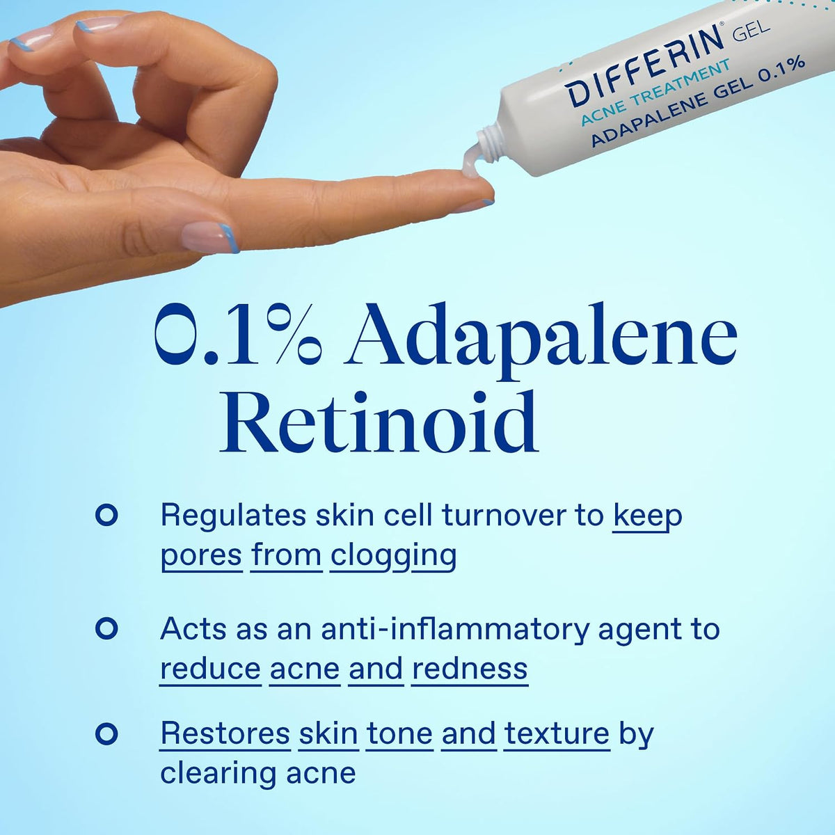 Differin Acne Retinoid Treatment Gel, 0.1% Adapalene, 15g Tube Jansha Store
