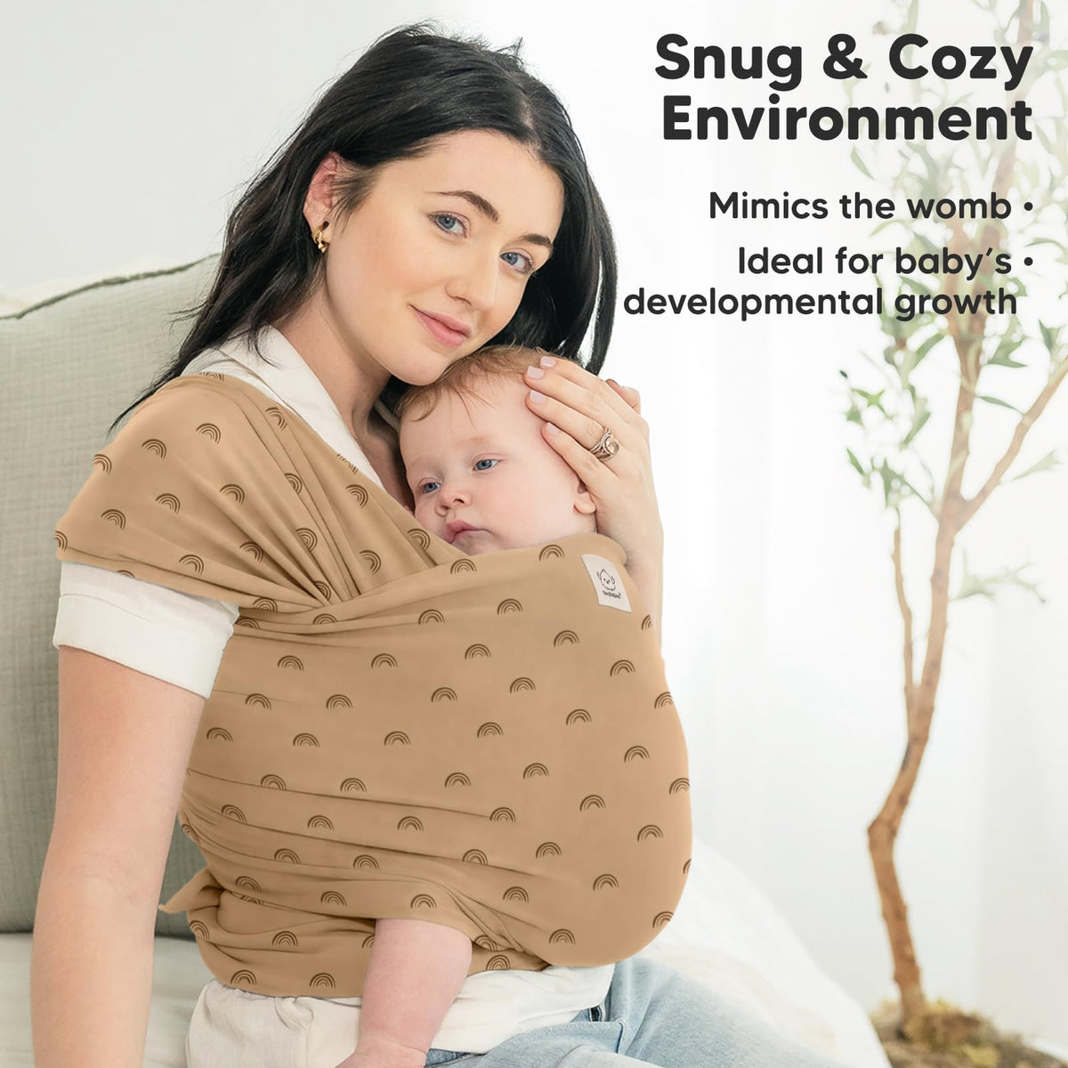 KeaBabies Baby Wrap Carrier, All in 1 Original Baby Carrier, Trendy Black Jansha Store