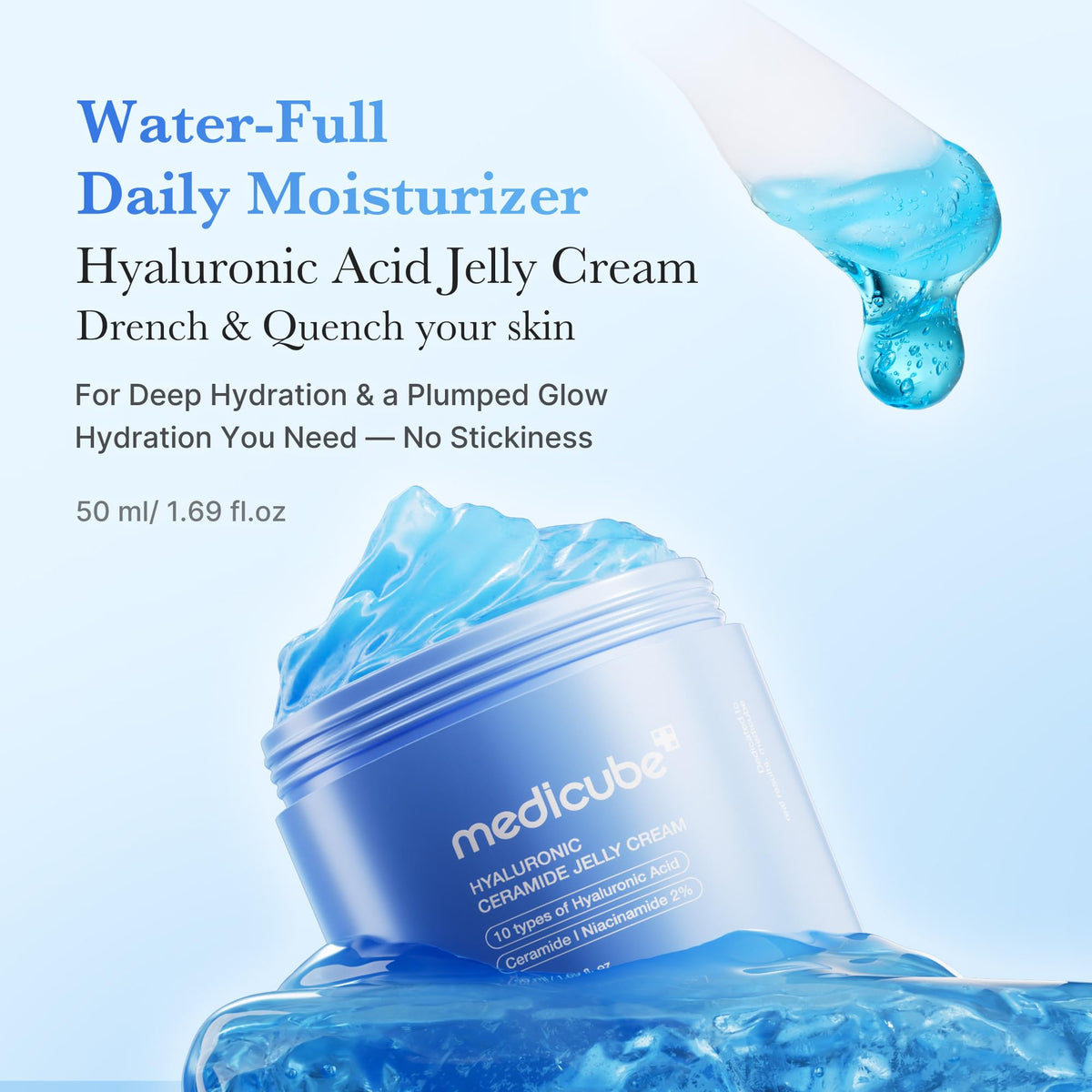 medicube Jelly Cream with Collagen & Niacinamide, 3.71 fl.oz Jansha Store