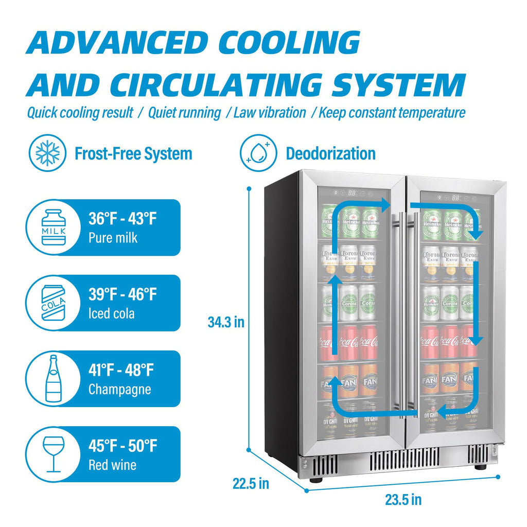 Erivess 24 Can Mini Fridge, 0.6 Cu.ft Beverage Refrigerator Cooler, Black Jansha Store