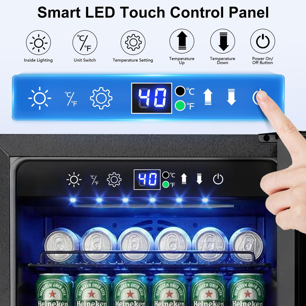 24 Inch Upgraded Dual Zone Wine and Beverage Refrigerator Cooler Jansha Store