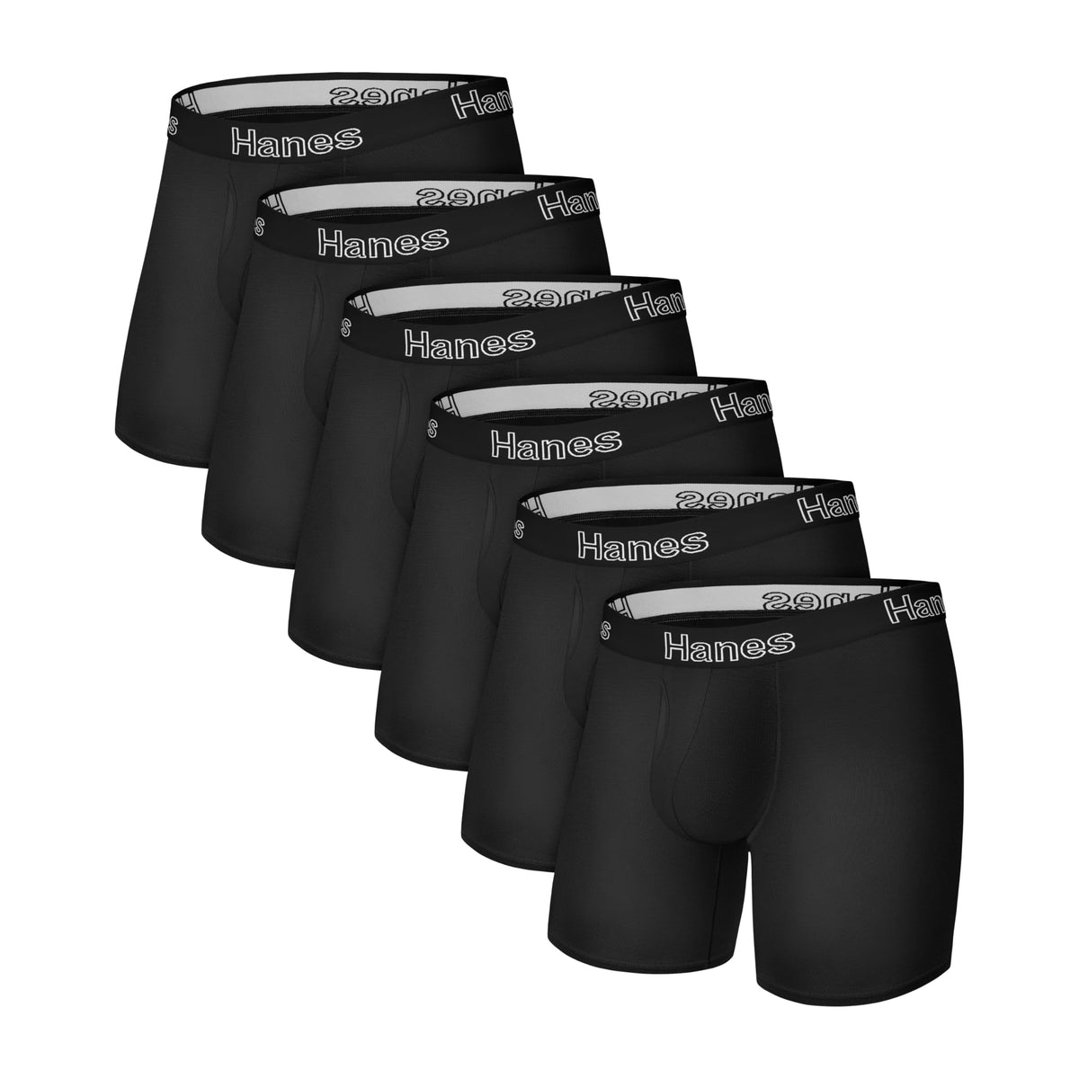 Hanes Men's Boxer Brief Underwear Pack, Stretch Cotton Boxer Briefs for Men, Moisture-wicking, 6-pack Jansha Store