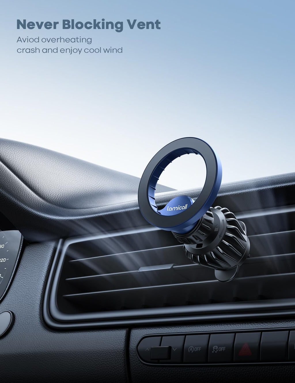 Lamicall for MagSafe Car Mount Vent 20 Super Magnets Accessories for iPhone Jansha Store