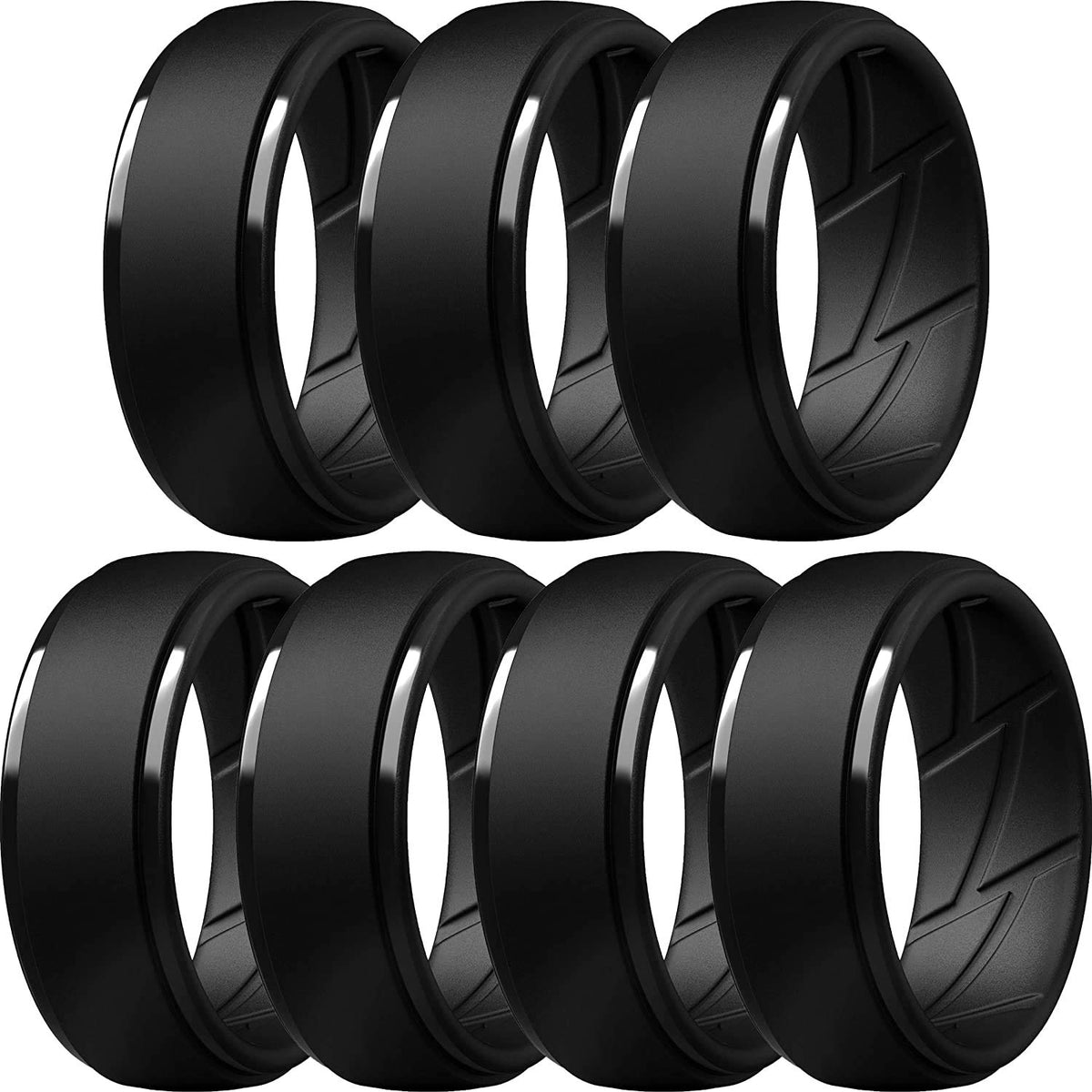 ThunderFit Men's Silicone Rings, Breathable Rubber Bands, 10mm Wide Jansha Store