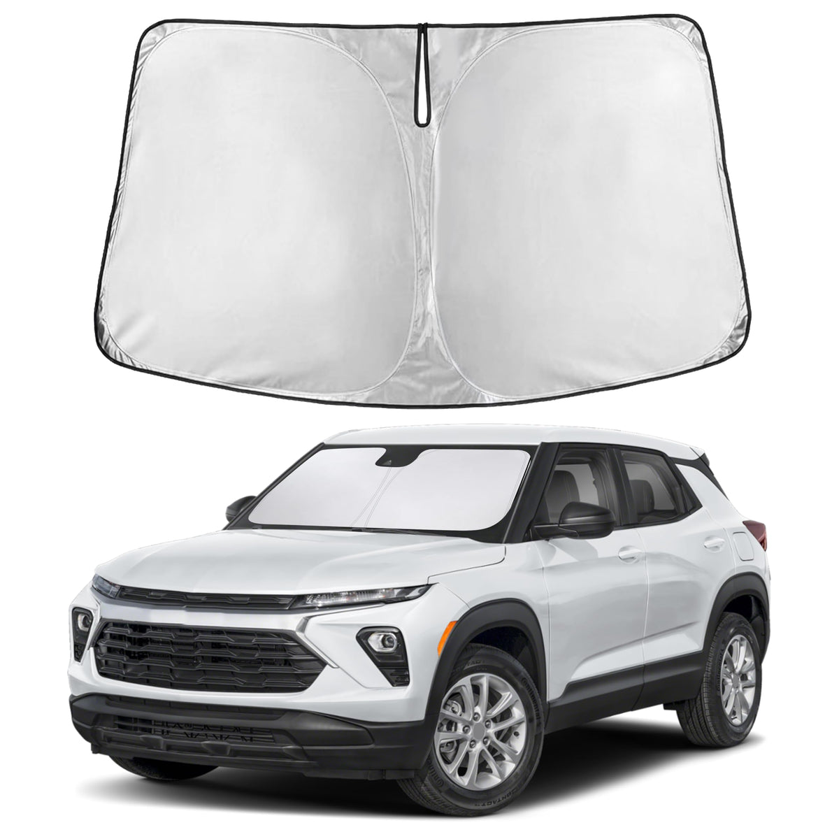 Autovir Windshield Sun Shade, Foldable Car Window Shades, 280T Visor Shade Jansha Store