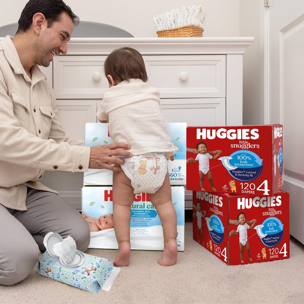 Huggies Natural Care Cucumber, Aloe and Vitamin E Baby Wipes, Hypoallergenic, Scented, 10 Flip-Top Packs (560 Wipes Total), Packaging May Vary Jansha Store