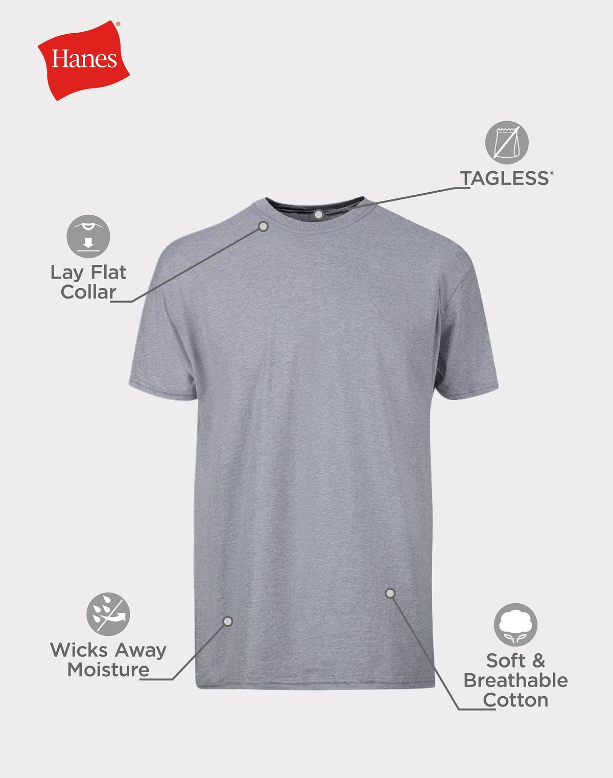 Hanes Men's Undershirt Packs, Stay-Tucked Soft Cotton Undershirts, Best Undershirts for Men, White/Black/Asstd Multipacks Jansha Store