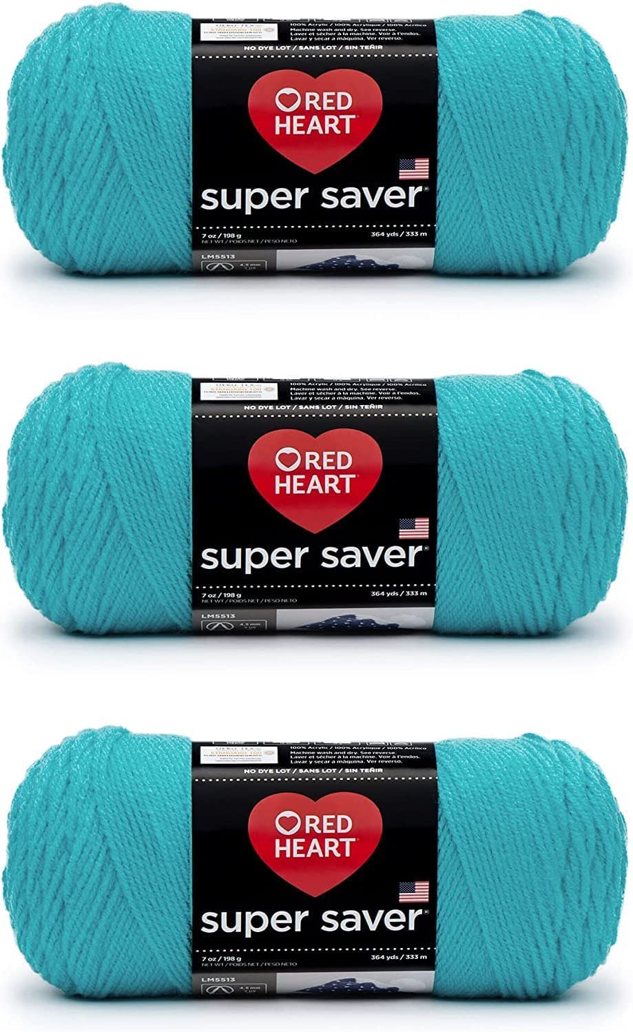 Red Heart Super Saver Yarn for Crocheting & Knitting, Medium Thyme, 3-Pack Jansha Store