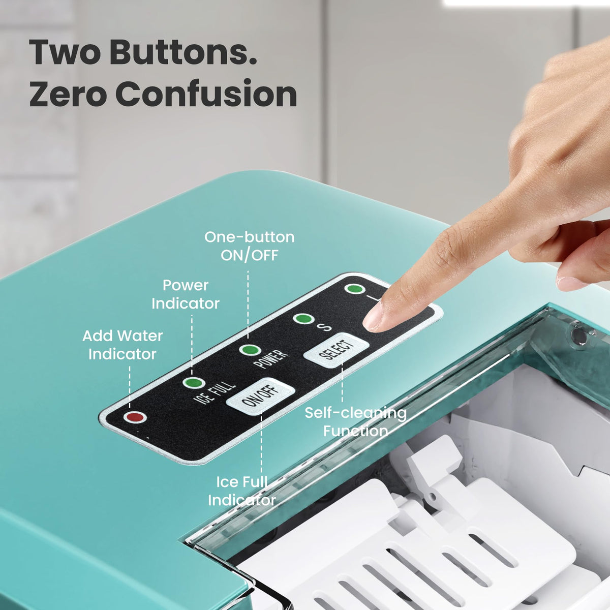 Crzoe Countertop Ice Maker, 26Lbs/24H,2 Sizes of Ice, Self-Cleaning,Black Jansha Store
