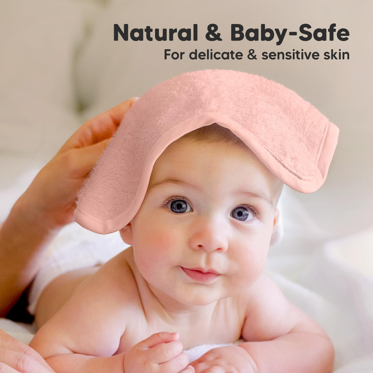 6-Pack Baby Washcloths, Soft Absorbent Washcloths for Face, Body (Rosy) Jansha Store