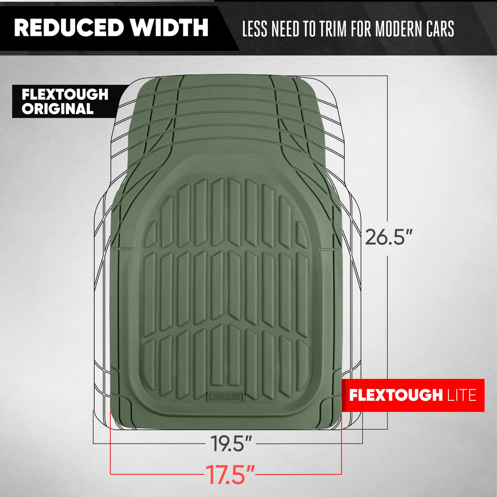 Motor Trend FlexTough Floor Mats for Cars, Black Deep Dish All-Weather Car Mats, Waterproof Trim-to Fit Automotive Floor Mats for Cars Trucks SUV, Universal Floor Liner Car Accessories Jansha Store