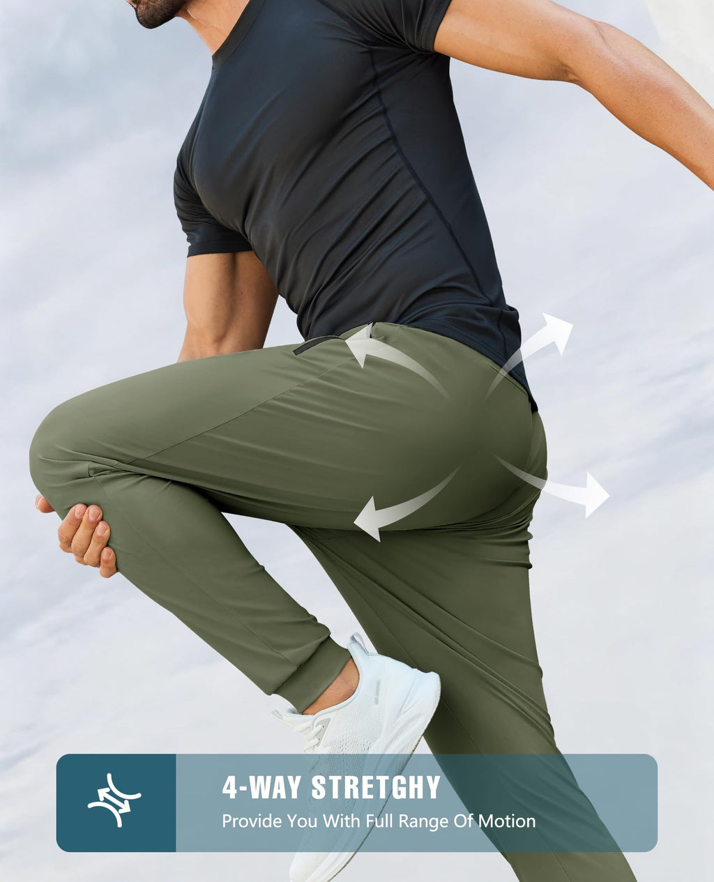 Mens Sweatpants with Zipper Pockets Lightweight Athletic Joggers for Workout Running Gym Track Casual Wear Jansha Store