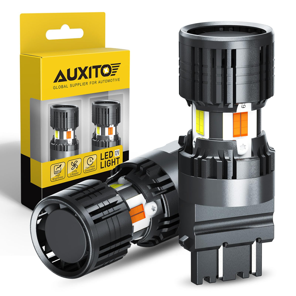 AUXITO 912 921 LED Bulb for Backup Light Reverse Lights High Power 2835 15-SMD Chipsets Error Free T15 906 922 W16W Bulbs, 6000K White, Automotive Light Bulbs (Upgraded, Pack of 2) Jansha Store