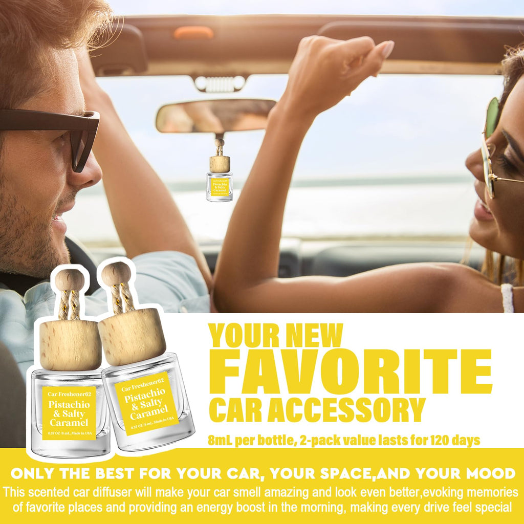 HoogaLife Car Air Freshener Diffuser 2 Pack Hanging Air Freshener Diffuser - Vanilla Cream Fragrance Oil Air D iffuser for Car, 45+ days Long Lasting Fragrance Made in USA C ar Air Fresheners (V54) Jansha Store