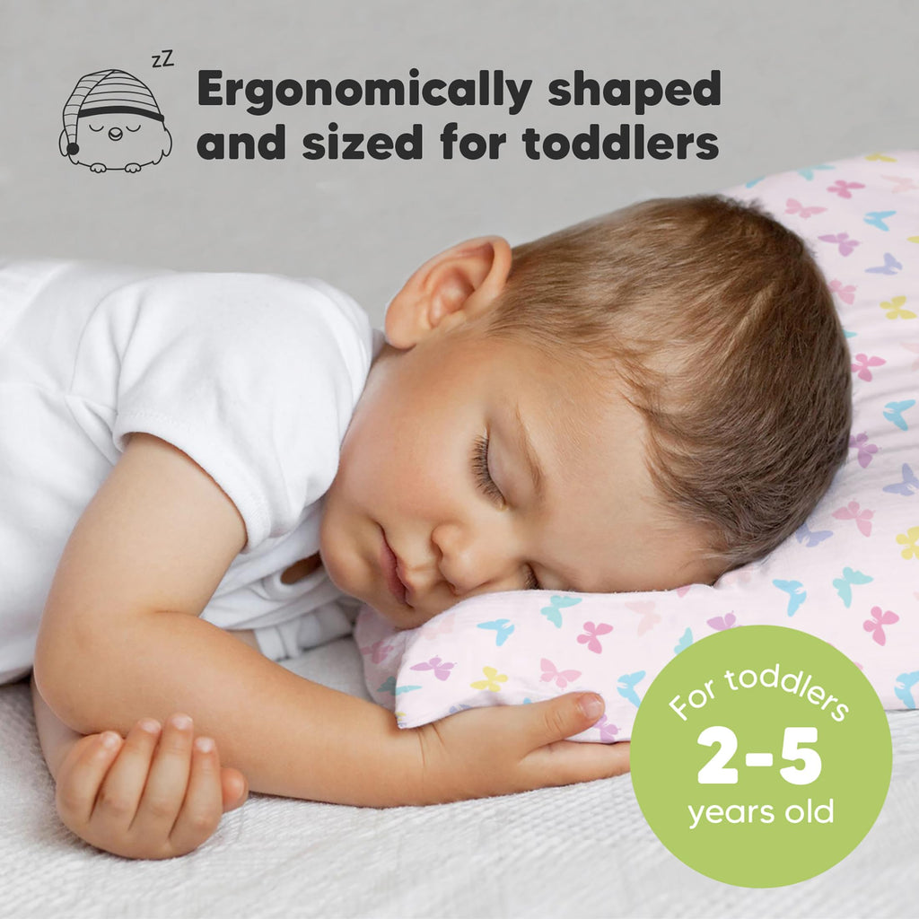 Toddler Pillow with Pillowcase, 13x18 My Little Dreamy Pillow (Flora Vale) Jansha Store