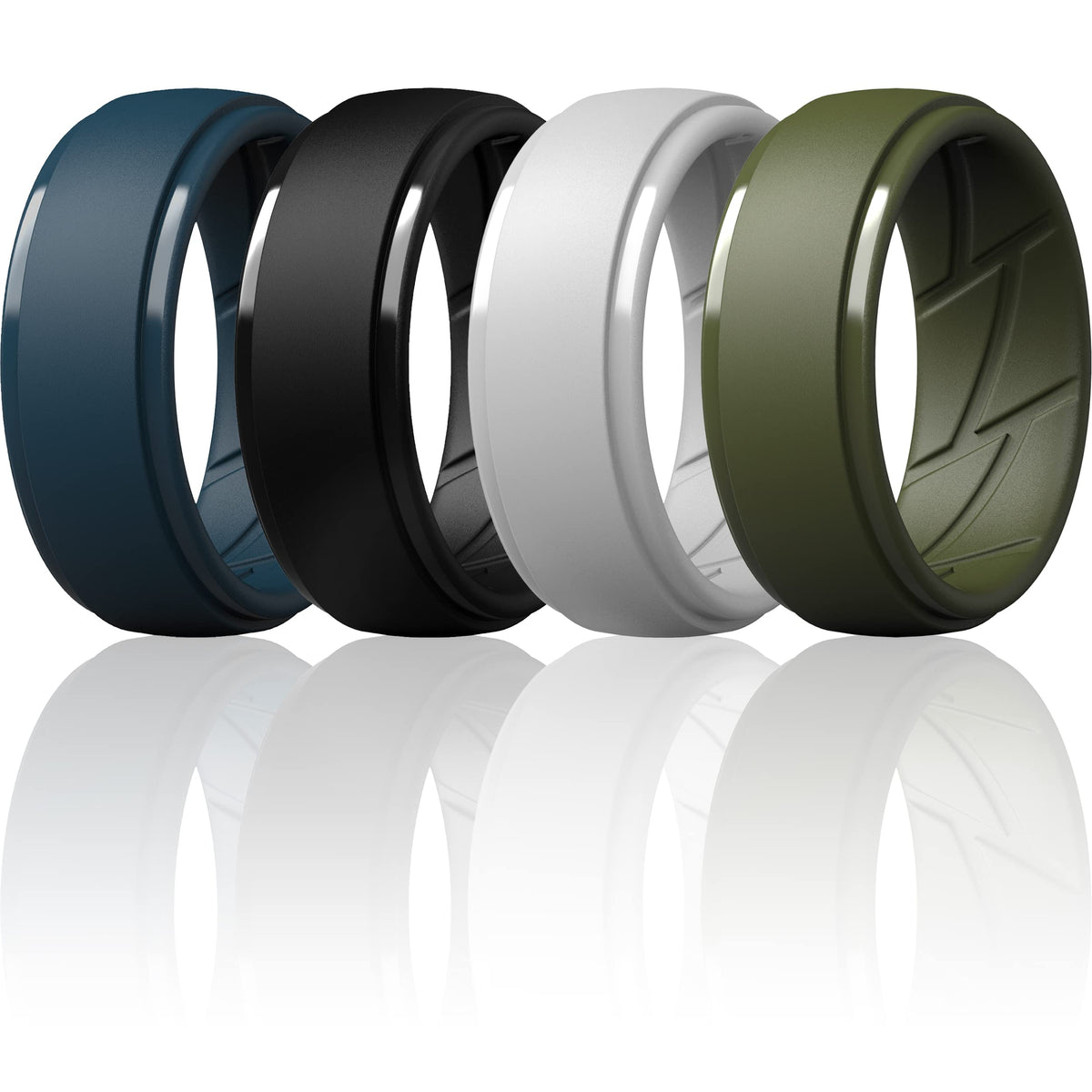 ThunderFit Men's Silicone Rings, Breathable Rubber Bands, 10mm Wide Jansha Store