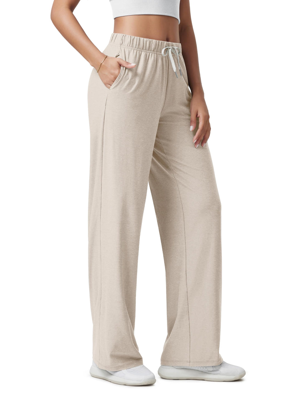 ODODOS Women's Straight Leg Pants Ultra Soft odSTRATUM Tech Relaxed Casual Pajama Lounge Pants with Pockets-27/29/31 Inseam Jansha Store