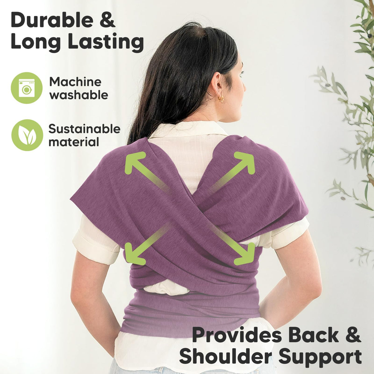 KeaBabies Baby Wrap Carrier, All in 1 Original Baby Carrier, Trendy Black Jansha Store