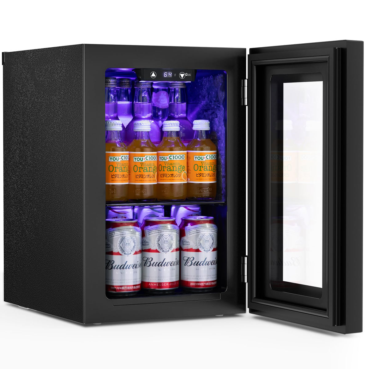 Antarctic Star Beverage Refrigerator Cooler 68 Can, Mini Fridge with Glass Door for Beer Drinks Wine,Freestanding Small Fridge with Electronic Temperature Control for Home and Bar,1.7 cu.ft Jansha Store