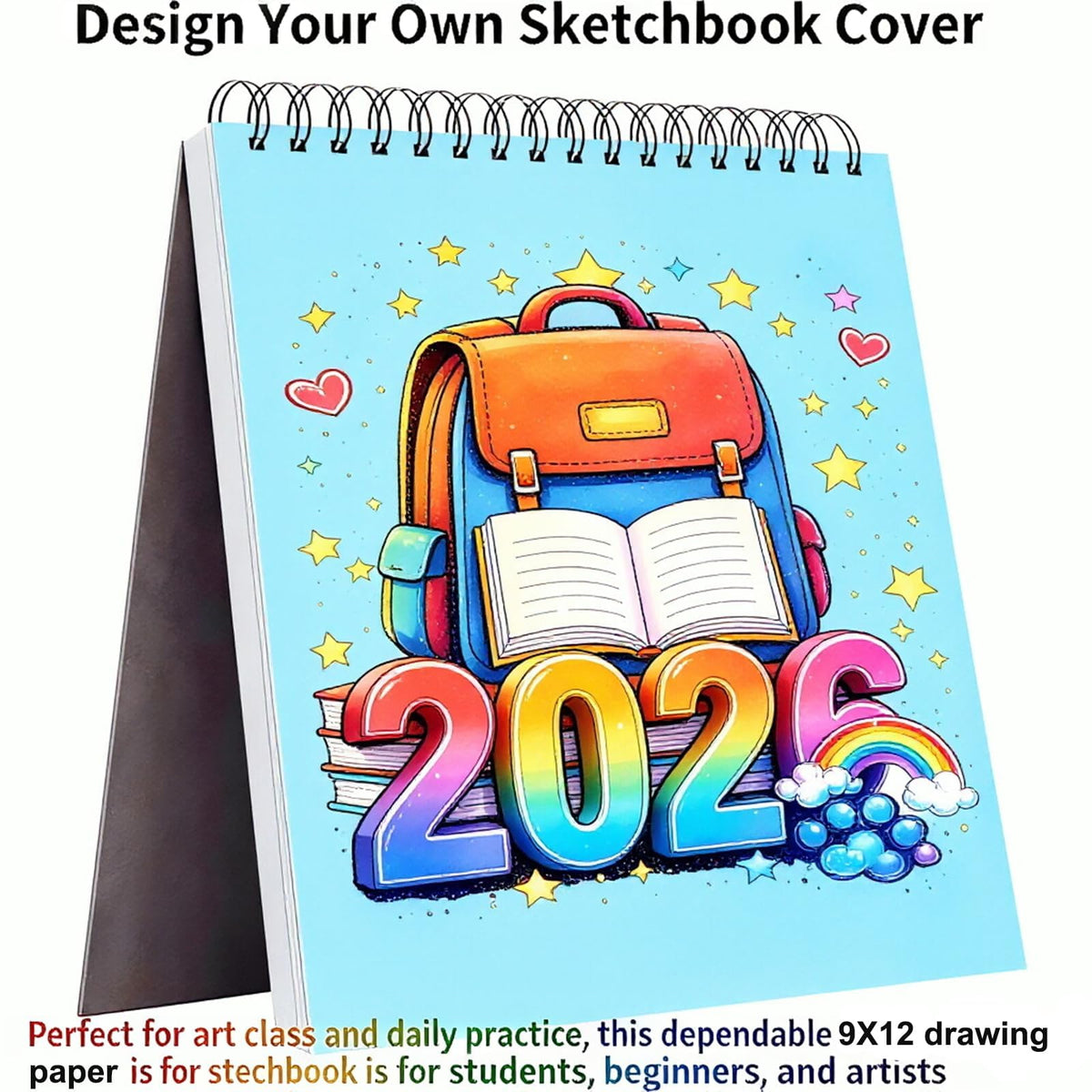 Soucolor Sketch Book 9" x 12", 100 Sheets Kids Art Sketchbook Drawing Pad Jansha Store