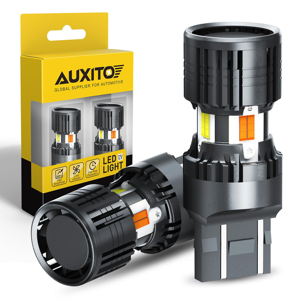 AUXITO 912 921 LED Bulb for Backup Light Reverse Lights High Power 2835 15-SMD Chipsets Error Free T15 906 922 W16W Bulbs, 6000K White, Automotive Light Bulbs (Upgraded, Pack of 2) Jansha Store