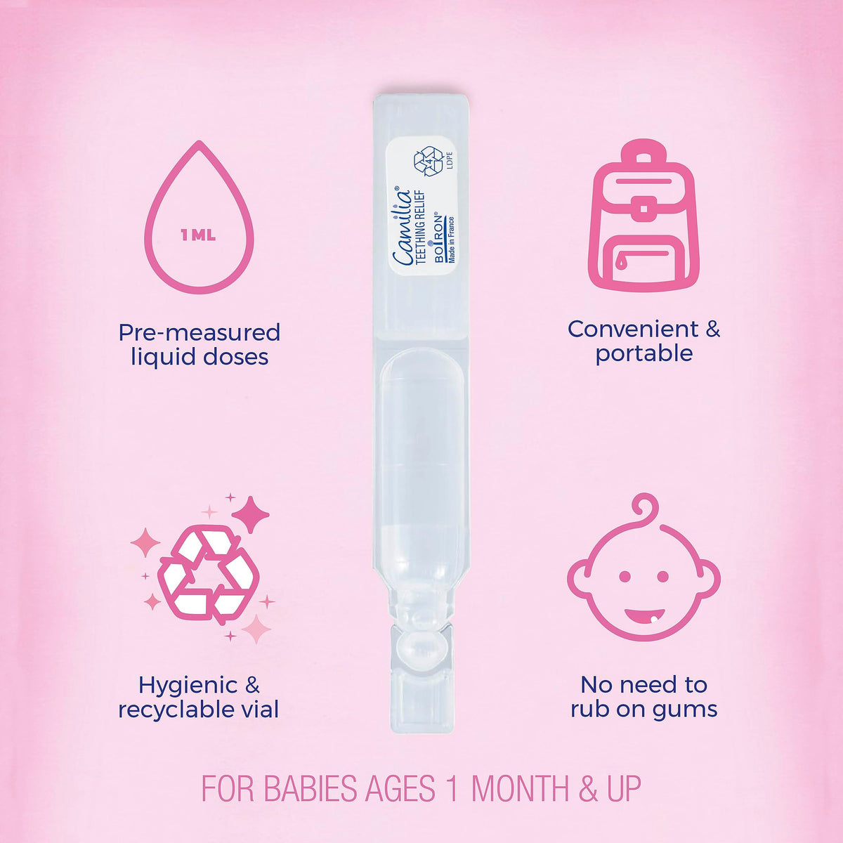 Boiron Camilia Teething Drops for Daytime and Nighttime Relief of Painful or Swollen Gums and Irritability in Babies - 30 Count Jansha Store