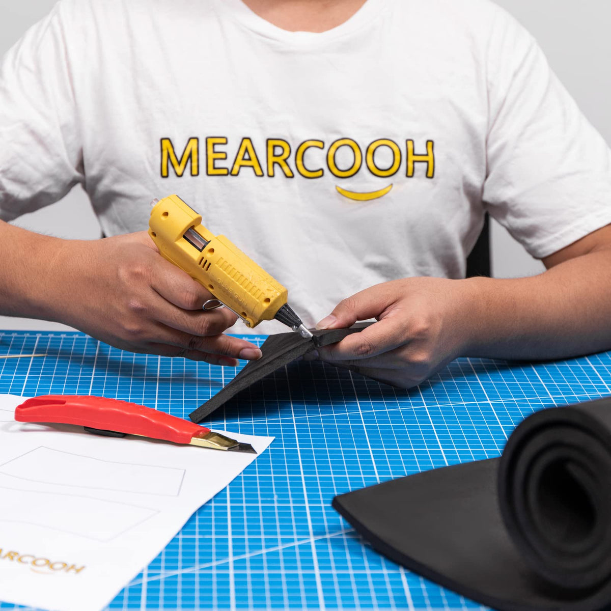 3-Pack 2mm Thick Black Eva Foam Cosplay Sheets roll, 13.5" x 49" Premium eva Craft Foam for Cosplay Costume by MEARCOOH Jansha Store