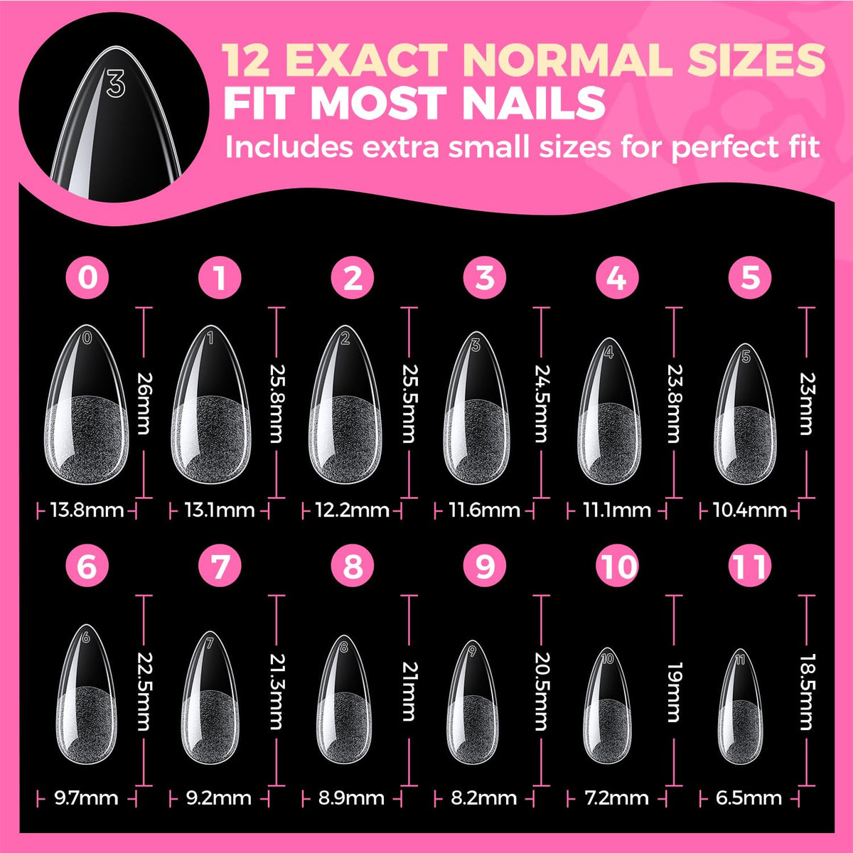 UNA GELLA Short Almond Nail Tips 504PCS Short Fake Nails Soft Press Ons Jansha Store