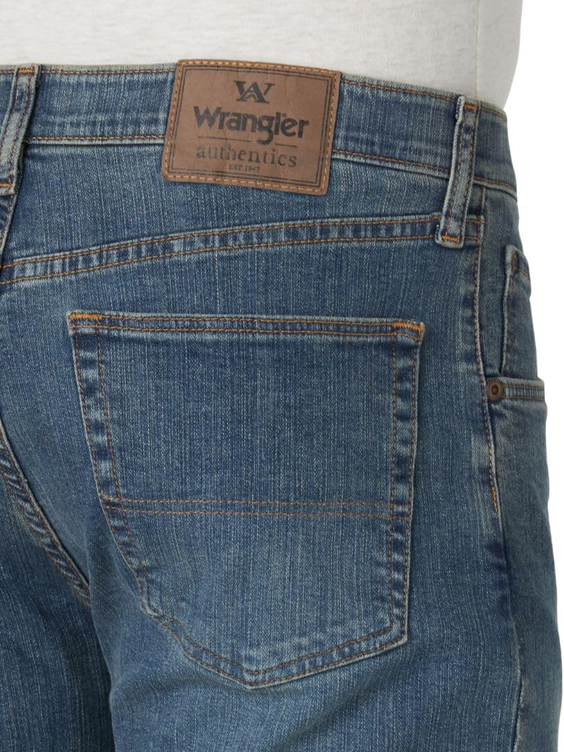 Wrangler Authentics Men's Regular Fit Comfort Flex Waist Jean Jansha Store