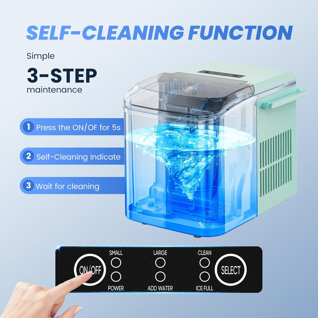 NEWBULIG Ice Makers Countertop with Handle, Portable Ice Machine Jansha Store