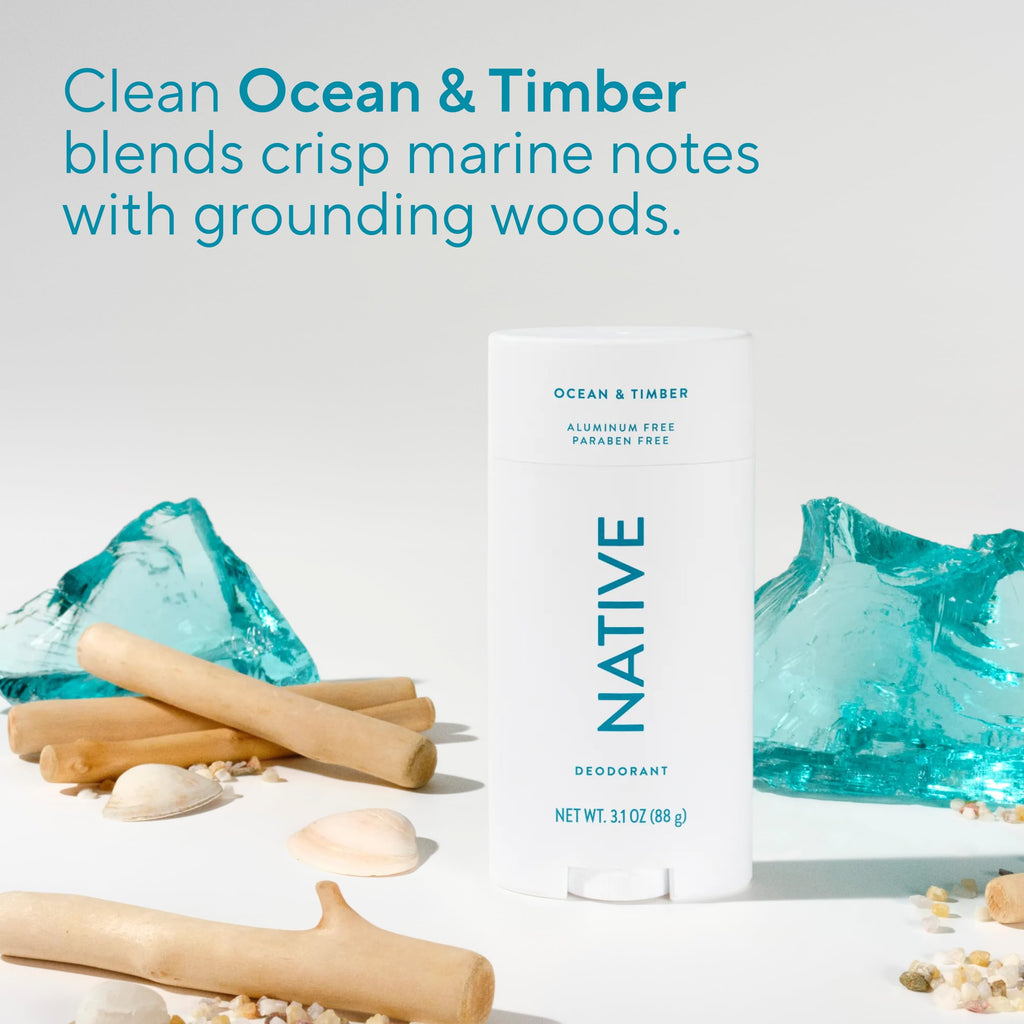 Native Aluminum Free Deodorant, Vanilla & Sandalwood, Large Size Stick, 72 Hour Odor Control, for Women & Men, Contains Naturally Derived Ingredients, 3.1 oz Jansha Store