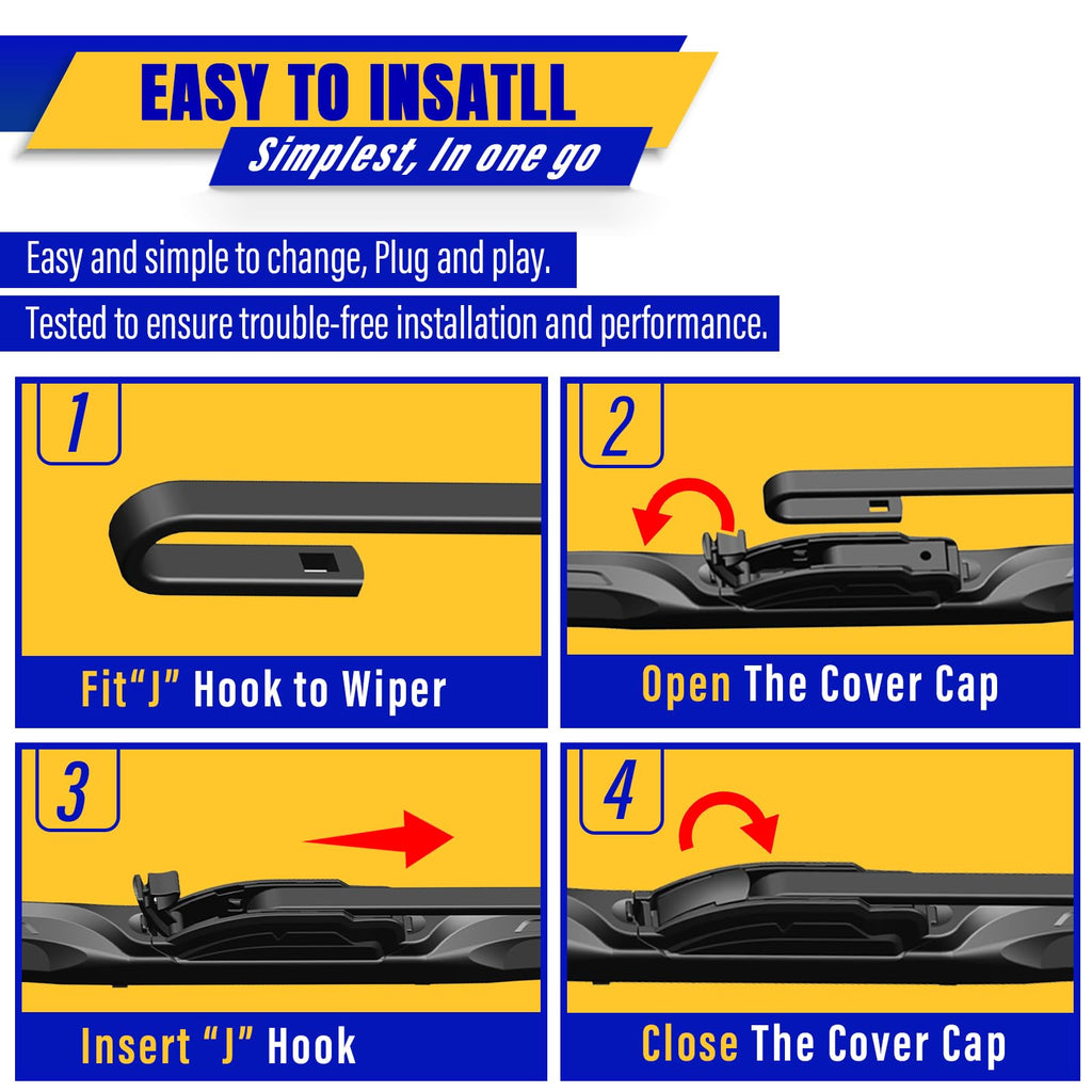 3 Wipers Fits Subaru Forester 2012-2018 Outback 2015-2019 Wiper Blades Jansha Store