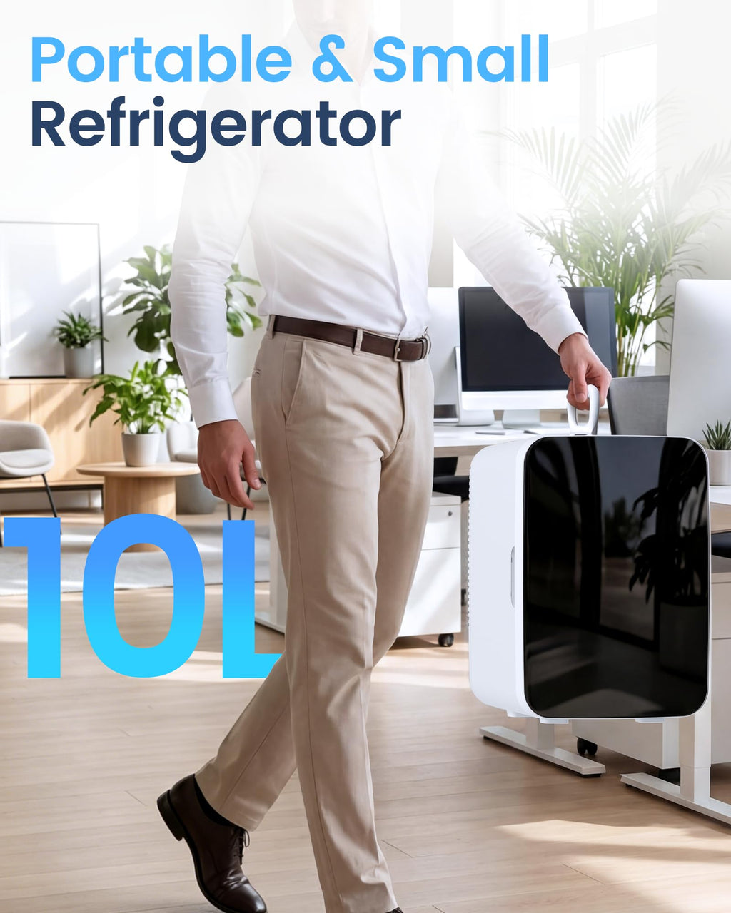 Electactic 10L Mini Fridge, AC/DC Portable Small Refrigerator, Black Jansha Store