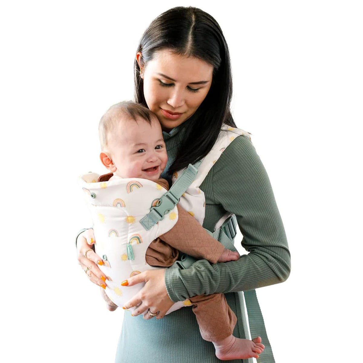 Infantino Flip 4-in-1 Baby Carrier Convertible Ergonomic, Rainbow Jansha Store