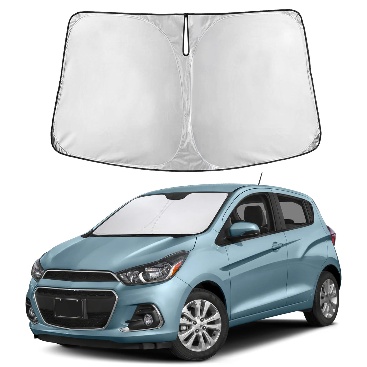 Autovir Windshield Sun Shade, Foldable Car Window Shades, 280T Visor Shade Jansha Store