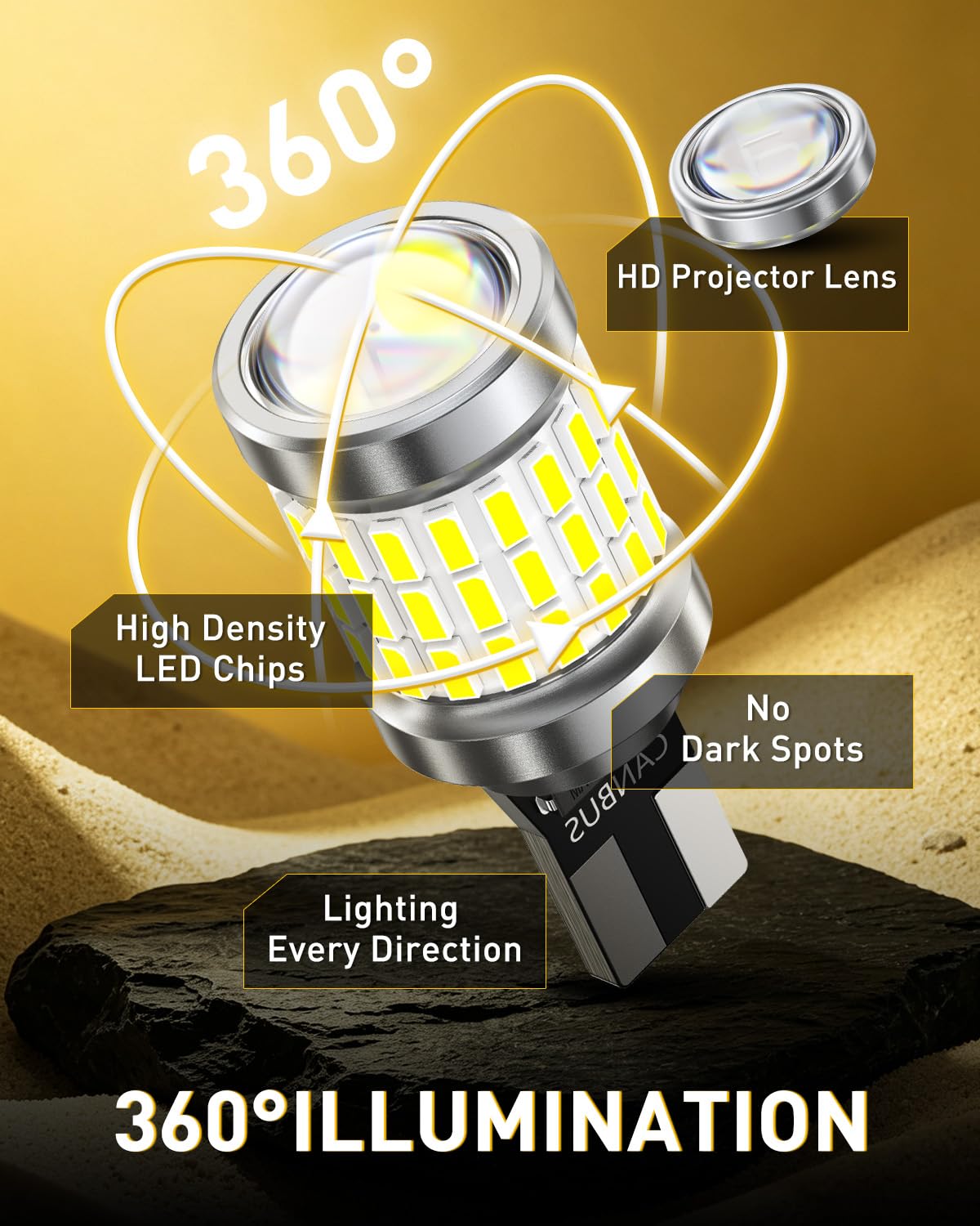 AUXITO 194 LED Bulbs for License Plate Light 168 175 2825 W5W T10 24-SMD 3014 Chipsets 6000K White for Car Dome Door Map Dash Courtesy Cargo License Plate Lights, Pack of 2 Jansha Store