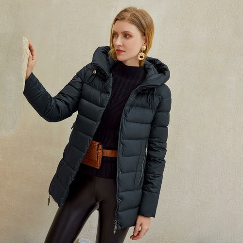Women warm hooded winter coat women jacket casual parkas jacket Jansha Store