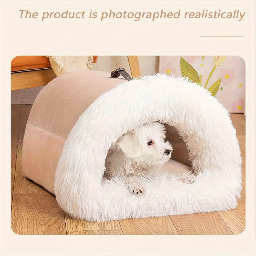 Warm Plush Cat Nest Bed for Winter Comfort LPT